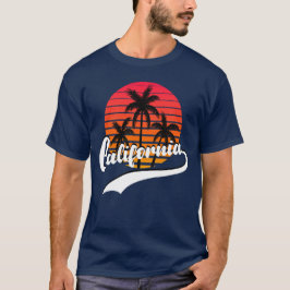 Blue California Summer Retro Sunset Men's T - Shir T-Shirt