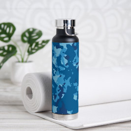 Blue Camouflage #3.1 Thunfisch Kupfer infundiert Trinkflasche