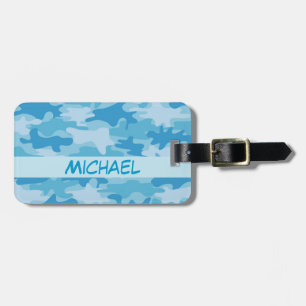 Blue Camouflage Camouflage Name Personalisiert Gepäckanhänger