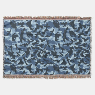 Blue Camouflage Decke