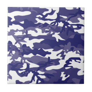 Blue Camouflage Fliese