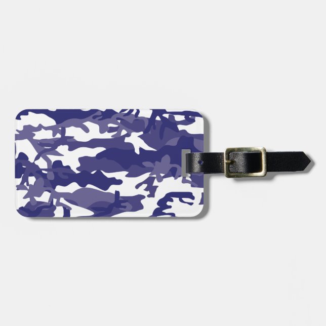Blue Camouflage Gepäckanhänger (Vorderseite horizontal)