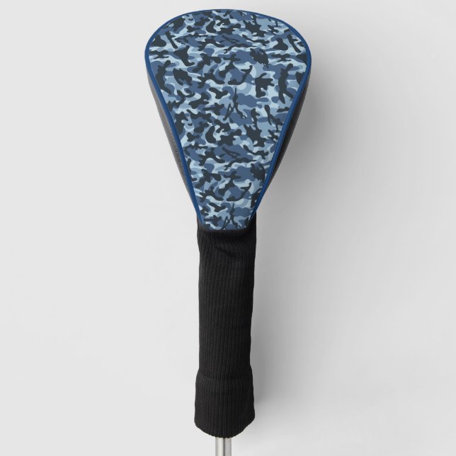 Blue Camouflage Golf Headcover (Vorderseite)