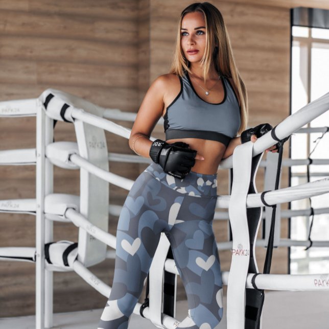 Blue Camouflage Hört Gemustert | LEGGINGS (Von Creator hochgeladen)