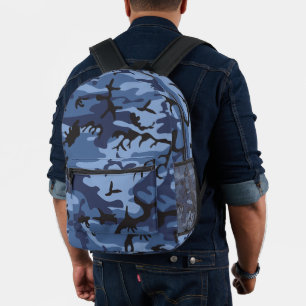 Blue Camouflage, Militär, Armee Bedruckter Rucksack