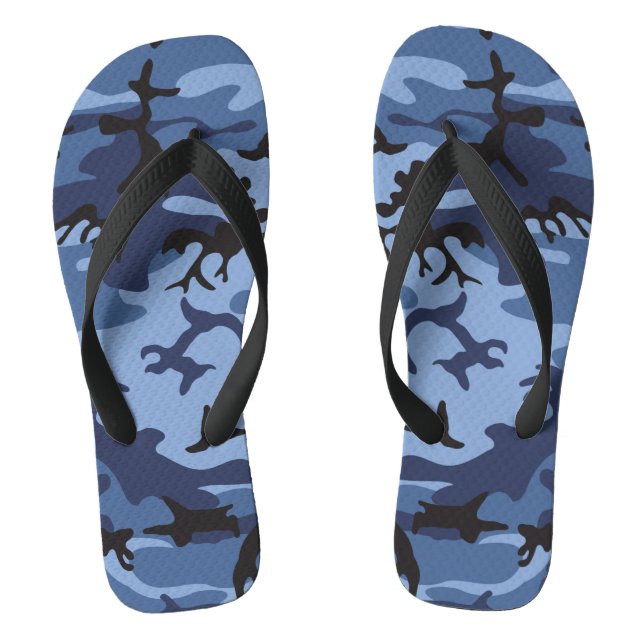 Blue Camouflage, Militär, Armee Flip Flops (Fußbett)