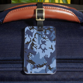 Blue Camouflage, Militär, Armee Gepäckanhänger