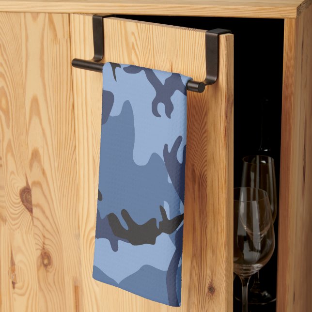 Blue Camouflage, Militär, Armee Geschirrtuch (Drittel gefaltet)