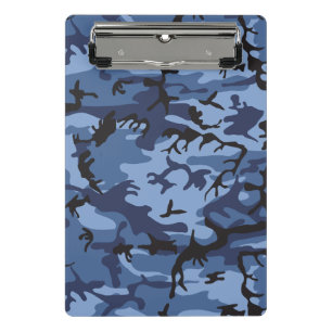 Blue Camouflage, Militär, Armee Mini Klemmbrett