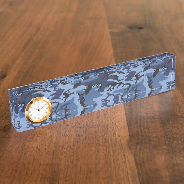 Blue Camouflage, Militär, Armee Namensplakette (Seite)