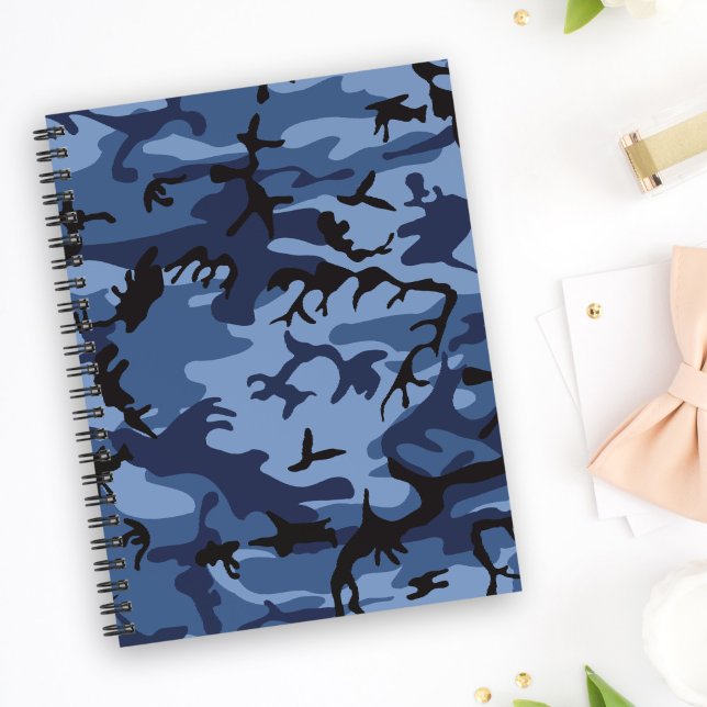 Blue Camouflage, Militär, Armee Notizbuch (Von Creator hochgeladen)