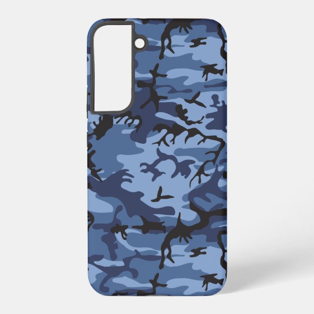 Blue Camouflage, Militär, Armee Samsung Galaxy Hülle (Rückseite)