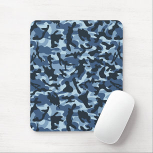 Blue Camouflage Mousepad