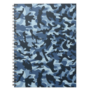 Blue Camouflage Notizblock