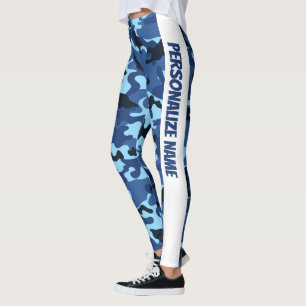 Blue Camouflage PERSONALIZE Leggings