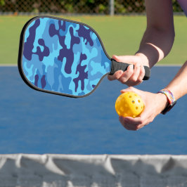 Blue Camouflage Pickleball Schläger