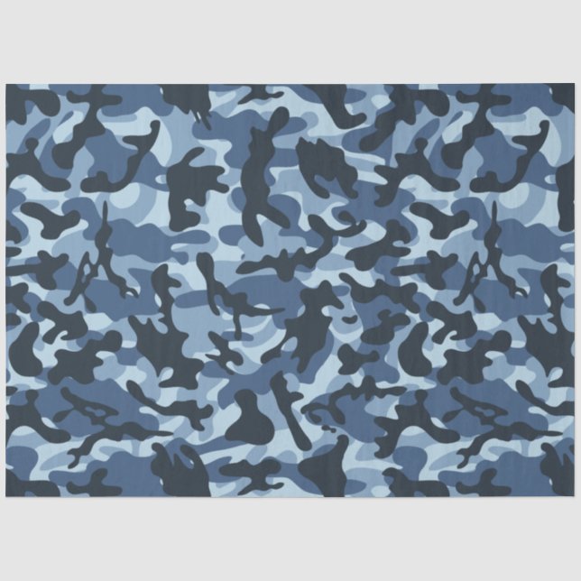 Blue Camouflage Seidenpapier (Vorderseite)