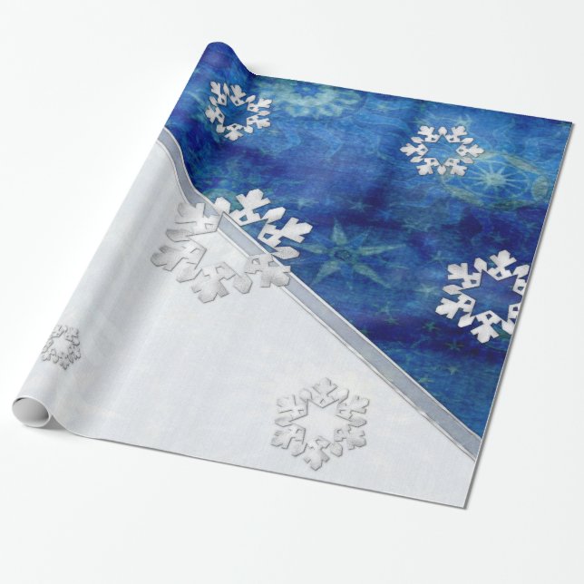 Blue Candle Christmas Geschenkpapier (Ungerollt)