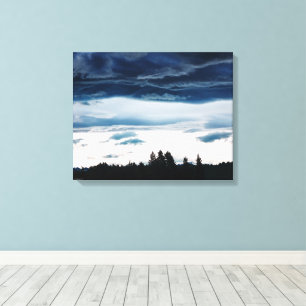 Blue Candy Floss Clouds: Neuseeland Leinwanddruck