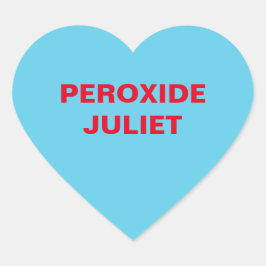 Blue Candy Heart Herz-Aufkleber