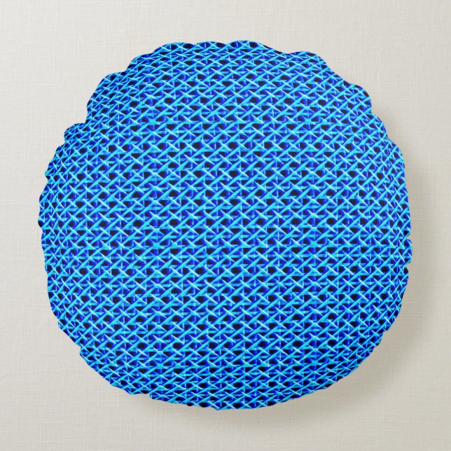 Blue Cane Rundes Kissen (Vorderseite)