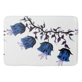 Blue Canterbury Bells Blume Reben Badematte