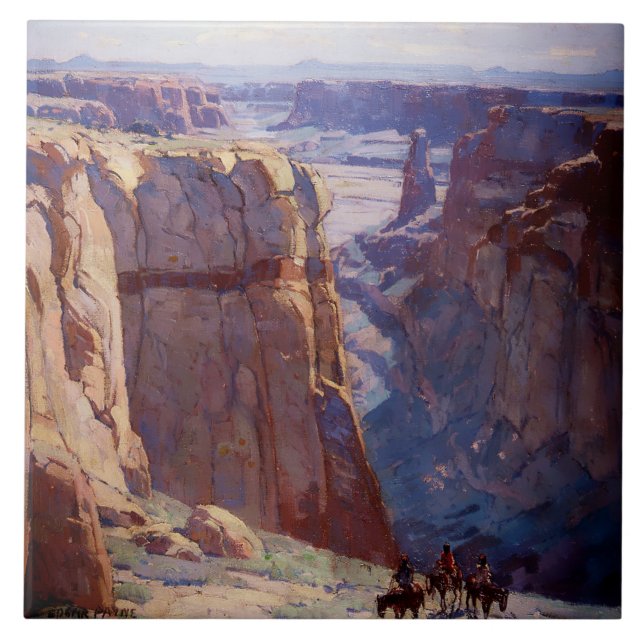 "Blue Canyon" von Edgar Payne Fliese (Vorderseite)