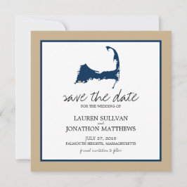 Blue Cape Cod Map Hochzeit speichern Sie das Datum Save The Date