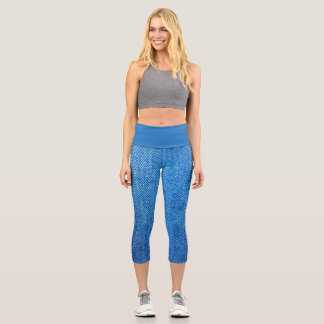 Blue Capri Leggings