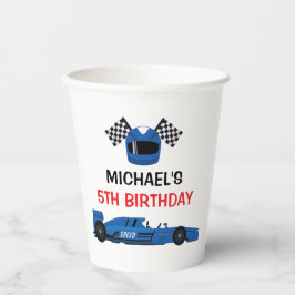Blue Car Racing Party paper cups Pappbecher