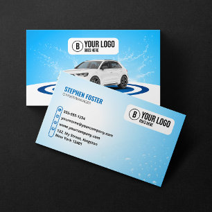 Blue Car Wash Auto im Detail Auto Reinigung Waxen Visitenkarte