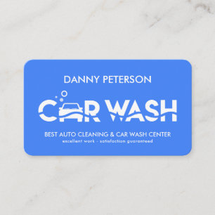 Blue Car Wash Water Waage Schicht Visitenkarte