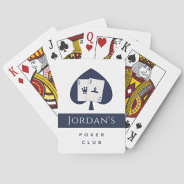 Blue Card Anzug Spade Poker Club Spieler Name Spielkarten