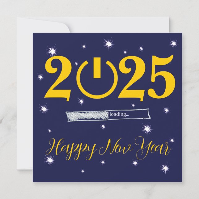 Blue Card Happy new Year Mitteilungskarte (Vorderseite)