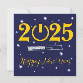Blue Card Happy new Year Mitteilungskarte
