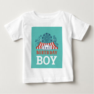 Blue Carnival Circus Baby Birthday Kids House Part T-shirt