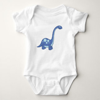Blue Cartoon Apatosaurua Dinosaur Baby One-Piece Baby Strampler
