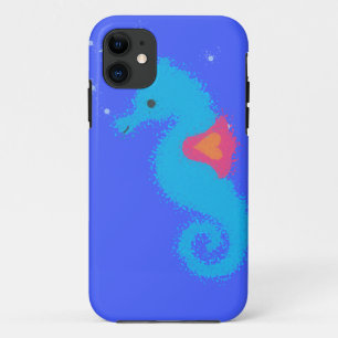 Blue Cartoon Seepferd Case-Mate iPhone Hülle