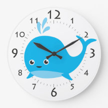 Blue Cartoon Whale Niedlich Kids Room
