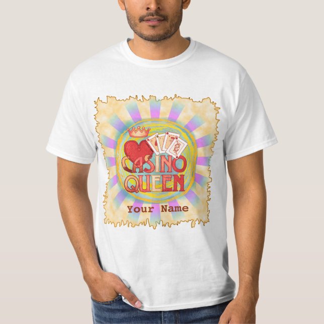 Blue Casino Queen T-Shirt (Vorderseite)