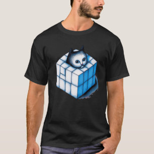 Blue Cat Art niedliche Kätzchen Portrait meow kitt T-Shirt