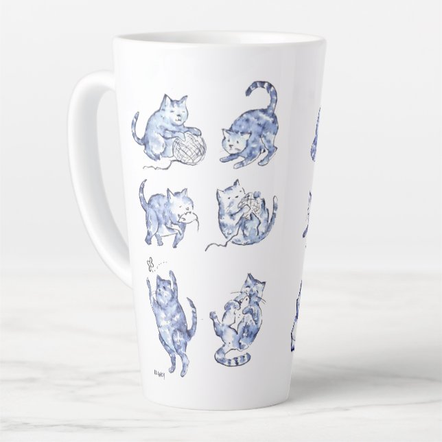 Blue Cat Cup Milchtasse (Linke Ecke)