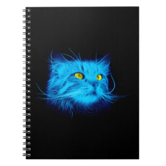 Blue Cat Face Notizblock