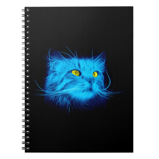 Blue Cat Face Notizblock (Vorderseite)