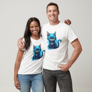 Blue Cat mit Smile T-Shirt