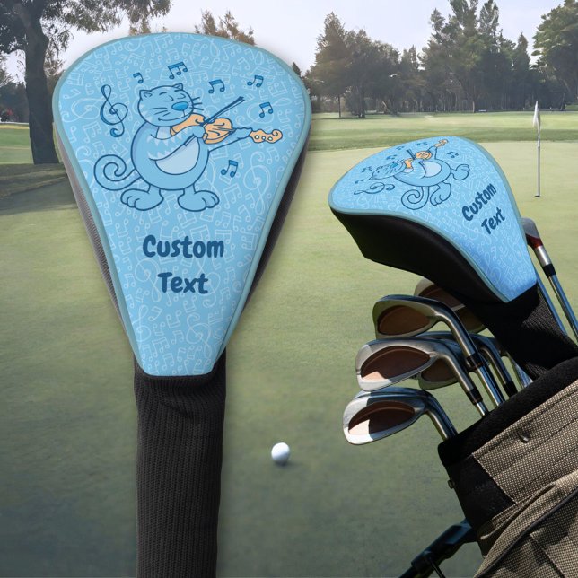 Blue Cat mit Violin Golf Head Cover Headcover (Von Creator hochgeladen)