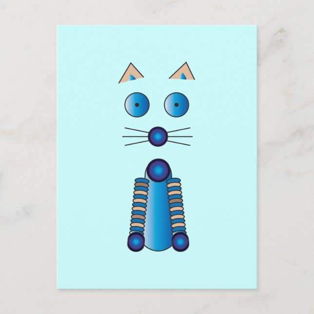 Blue CAT Postkarte (Vorderseite)
