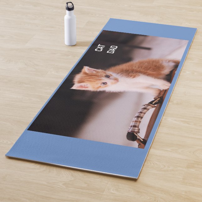 Blue "Cat Vater" Orange Kitten Yogamatte (Beispiel)