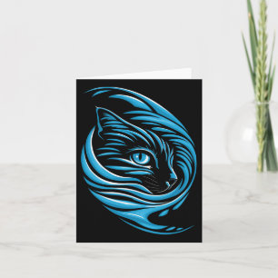 Blue Cat Wave for Kamala 47 Funny Cat Ladys Harri Karte