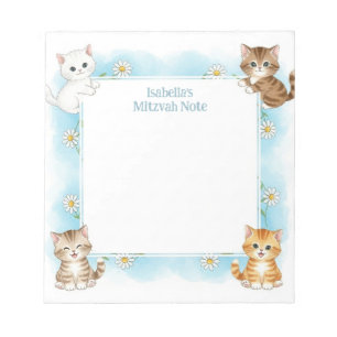 Blue Cats Personalisiert Mitzvah Notes Notepad Notizblock